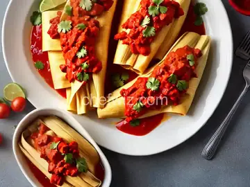 Tamales Rojos de Pollo (Red Chicken Tamales)