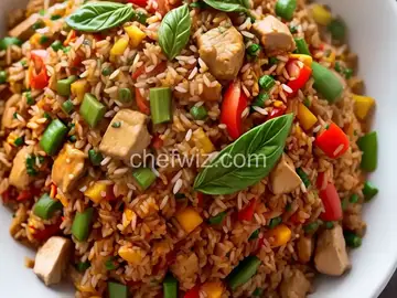 Thai Spicy Basil Chicken Fried Rice
