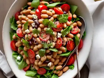 Three Bean Salad with Feta Cheese