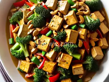 Tofu Stir-Fry with Peanut Sauce (Vegan)