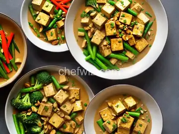 Tofu and Veggies in Peanut Sauce