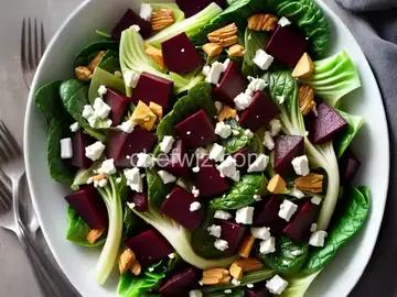 Warm Bok Choy, Beet and Feta Salad