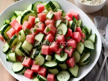 Watermelon Cucumber Salad