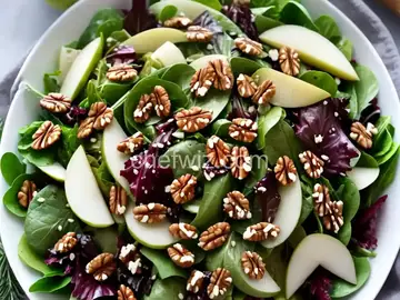 Winter Salad Recipes: Pear Salad with Balsamic & Walnuts
