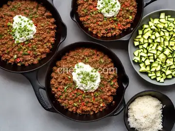 Zucchini and Ground Beef Skillet
