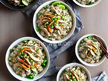15-Minute Ginger-Chicken Rice Salad