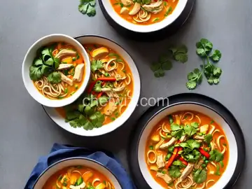 20-Minute Thai Red Curry Noodle Soup With Chicken Recipe
