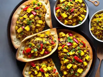 Ackee &saltfish with breadfruit and plantain