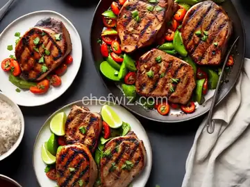 Adobo-Marinated Grilled Pork Chops Recipe