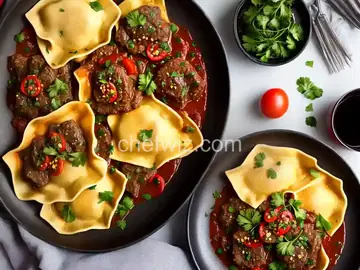 Afghan Beef Raviolis (Mantwo)