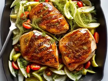 Agrodolce Chicken With Fennel and Celery Gremolata
