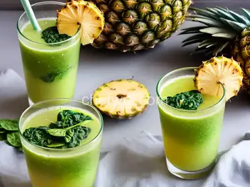 Agua Fresca de Pina y Espinacas (Pineapple Spinach Agua Fresca)