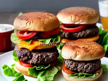 Air Fryer Bison Burgers