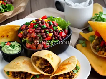 Air Fryer Mini Bean and Cheese Tacos