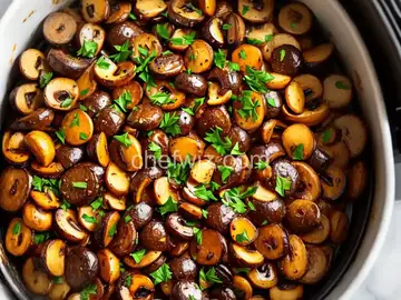 Air Fryer Mushrooms and Onions