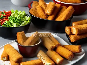 Air Fryer Reuben-Inspired Mozzarella Sticks