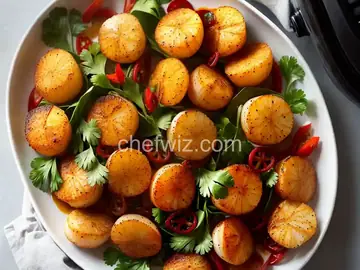 Air Fryer Spicy Bay Scallops