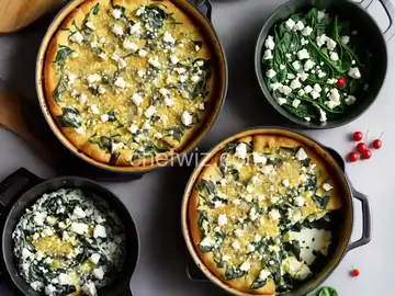 Air Fryer Spinach and Feta Casserole