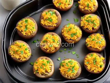 Air Fryer Stuffed Mushrooms