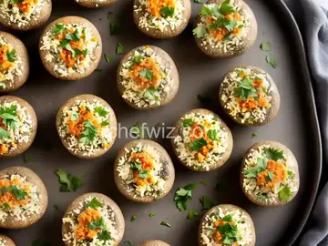 Air Fryer Tuscan Stuffed Mushrooms