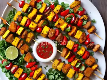 Ajwaini Paneer Tikka Skewers