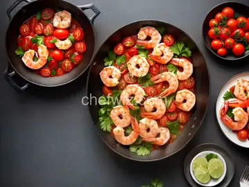 Alaskan Cod and Shrimp with Fresh Tomato