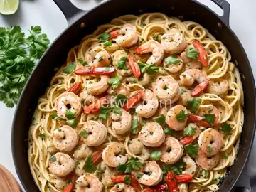 Alfredo Shrimp Scampi Dump Dinner