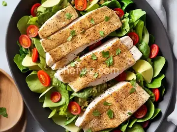 All A’s Spring Salad With Mahi-Mahi