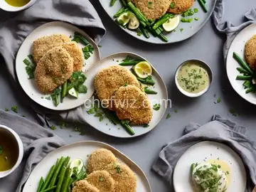 Almond Crusted Chicken Cutlets with Scallion Beurre Blanc