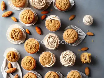 Almond Cupcake with Salted Caramel Buttercream Frosting