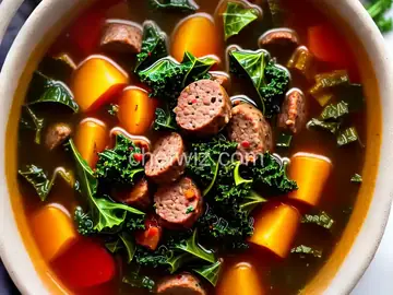 Almost Tuscan Sausage and Kale Soup