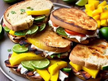 Amazing Southwest Cilantro Lime Mango Grilled Chicken Sandwiches