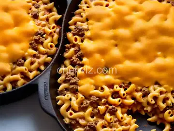 American Chop Suey (Macaroni, Beef, and Cheese Skillet Casserole) Recipe