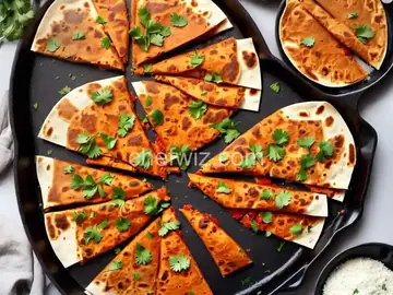 Andouille and Poblano Quesadillas