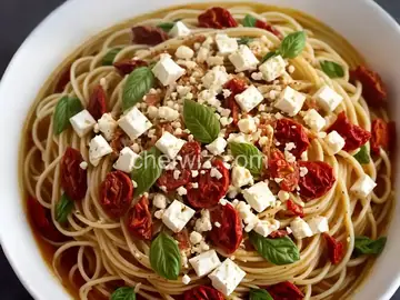 Angel Hair with Feta and Sun-Dried Tomatoes