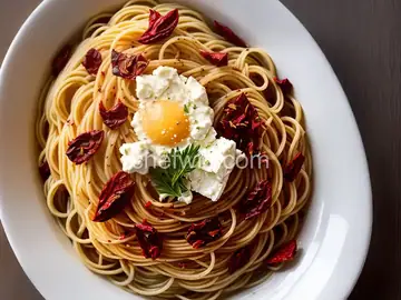 Angel Hair with Sun-dried Tomatoes and Goat Cheese
