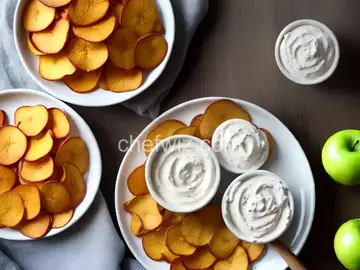 Apple Chips with Sweet Yogurt Dip