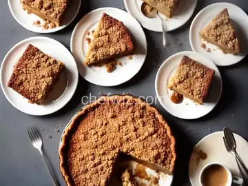 Apple Coffee Cake with Crumble Topping and Brown Sugar Glaze