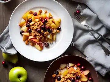 Apple, Cranberry, and Pear Crisp