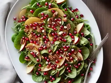Apple, Pomegranate, and Pecan Salad
