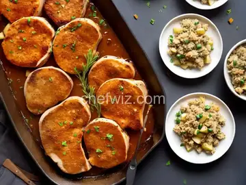 Apple Pork Chops and Stuffing