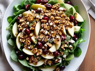 Apple Walnut Salad with Cranberry Vinaigrette