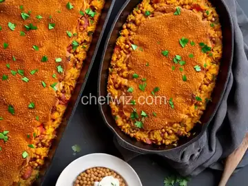 Arroz al Horno Valenciano (Spanish Baked Rice With Chickpeas and Pork)