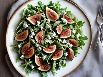 Arugula-Fig Salad with Creamy Gorgonzola