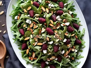 Arugula, Grape, and Almond Salad with Saba Vinaigrette