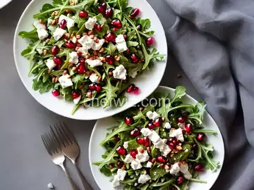 Arugula Salad with Goat Cheese and Pomegranate