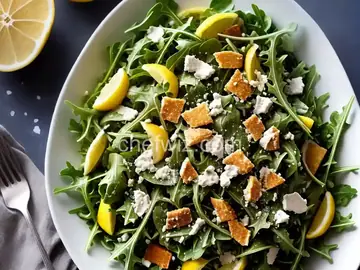 Arugula Salad with Olive Oil, Lemon, and Parmesan Cheese