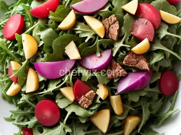 Arugula Salad with Pickled Red Onions and Champagne Vinaigrette