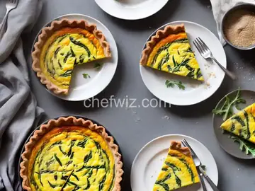 Arugula and Cremini Quiche with Gluten-Free Almond Meal Crust