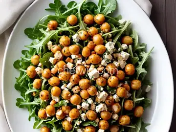 Arugula and Roasted Chickpea Salad with Feta